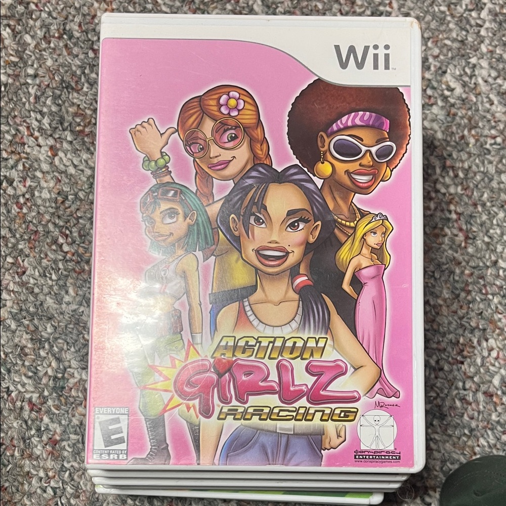 Action Girlz Racing Game for Wii - Pink Cover